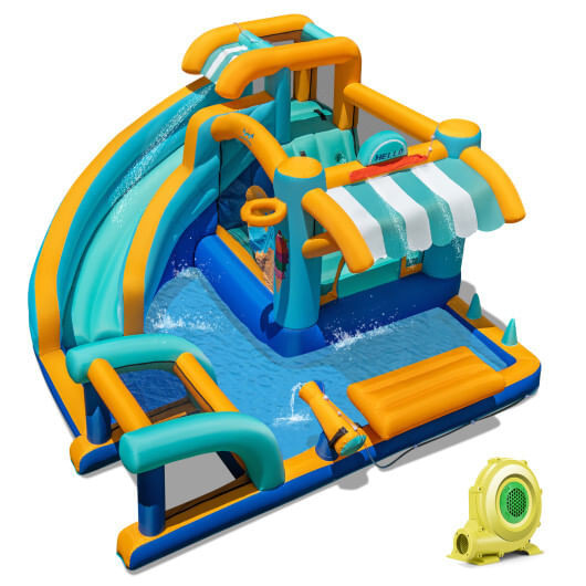 Inflatable Water Slide Bounce House Kids Jump Castle with 735W Blower B593-NP12497+EP24683