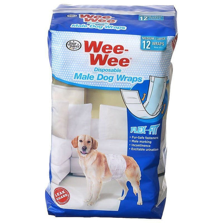 Four Paws Wee Wee Disposable Male Dog Wraps FF97227 N274-LM01FF97227_b2b