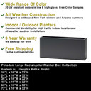 Feature highlights of Potsdam large rectangular fiberglass planter box