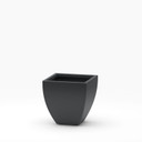 Charcoal Gray Lima Tapered Square Planter on white background