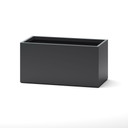 Rectangular Brisbane extra large planter box in matte charcoal fiberglass finish