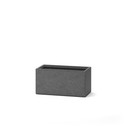 Sheridan Low Rectangle Planter in charcoal gray finish with wide, low-profile shape