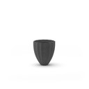 Edgewood Fluted Planter Pot with tapered base and vertical ridges in dark gray