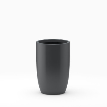 Smooth, tapered cylindrical Lisbon Round Plant Pot shown on plain white background
