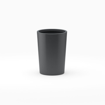 Gray Tegel Tapered Round Planter Pot isolated on white background