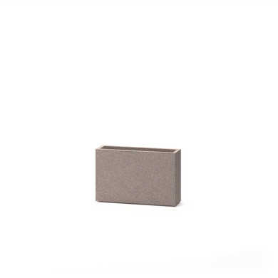 Hawthorne Mid-Size Rectangle Planter in light brown concrete finish with clean rectangular form