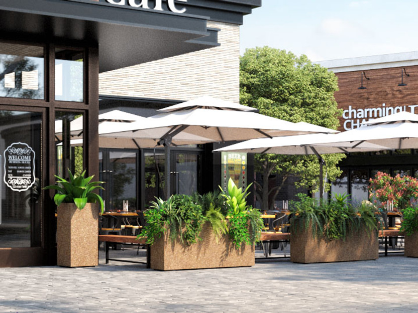 How Plants and Commercial Planters Can Enhance Your Cafe’s Curb Appeal