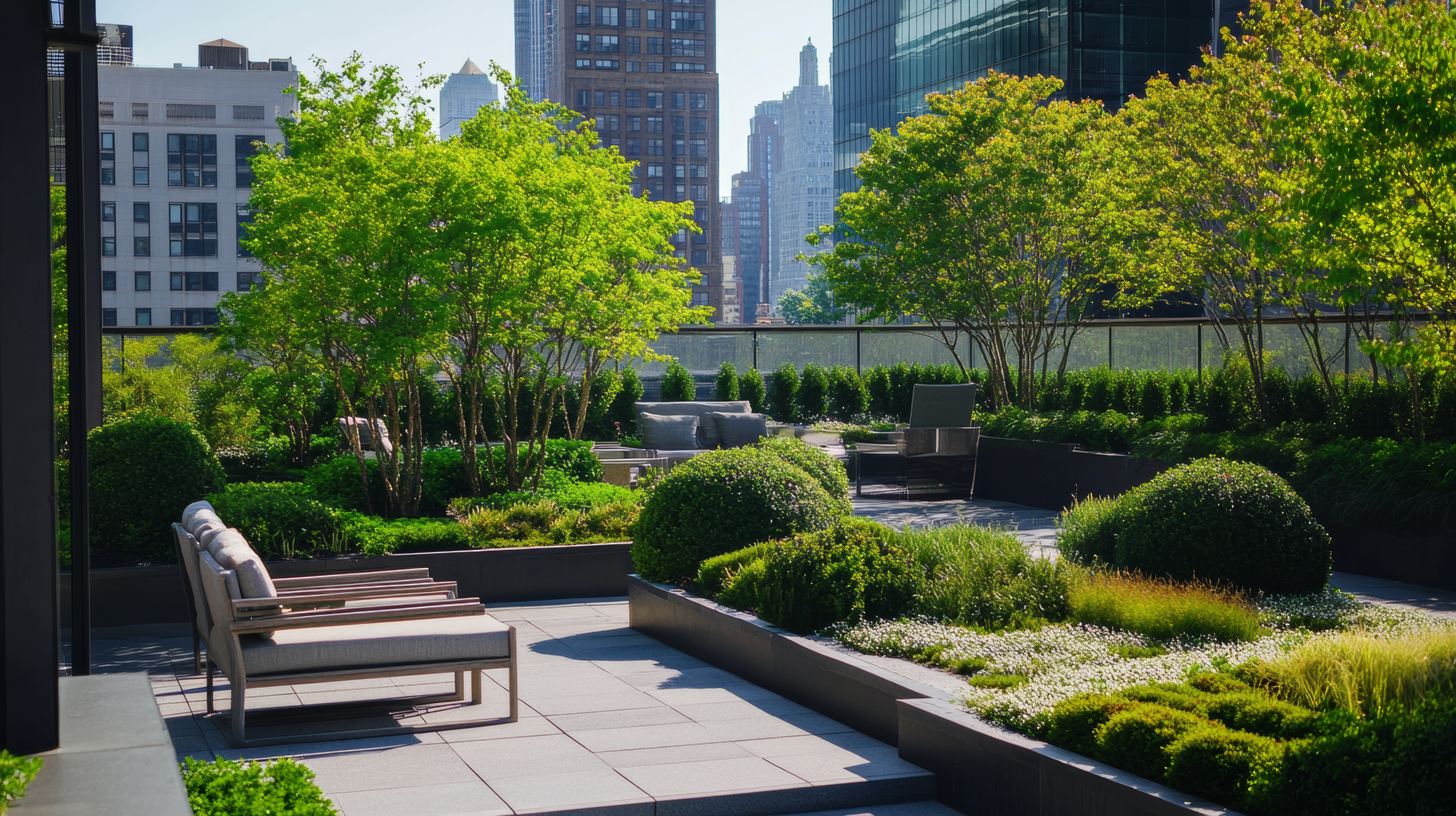 garden design for an urban green space landscape