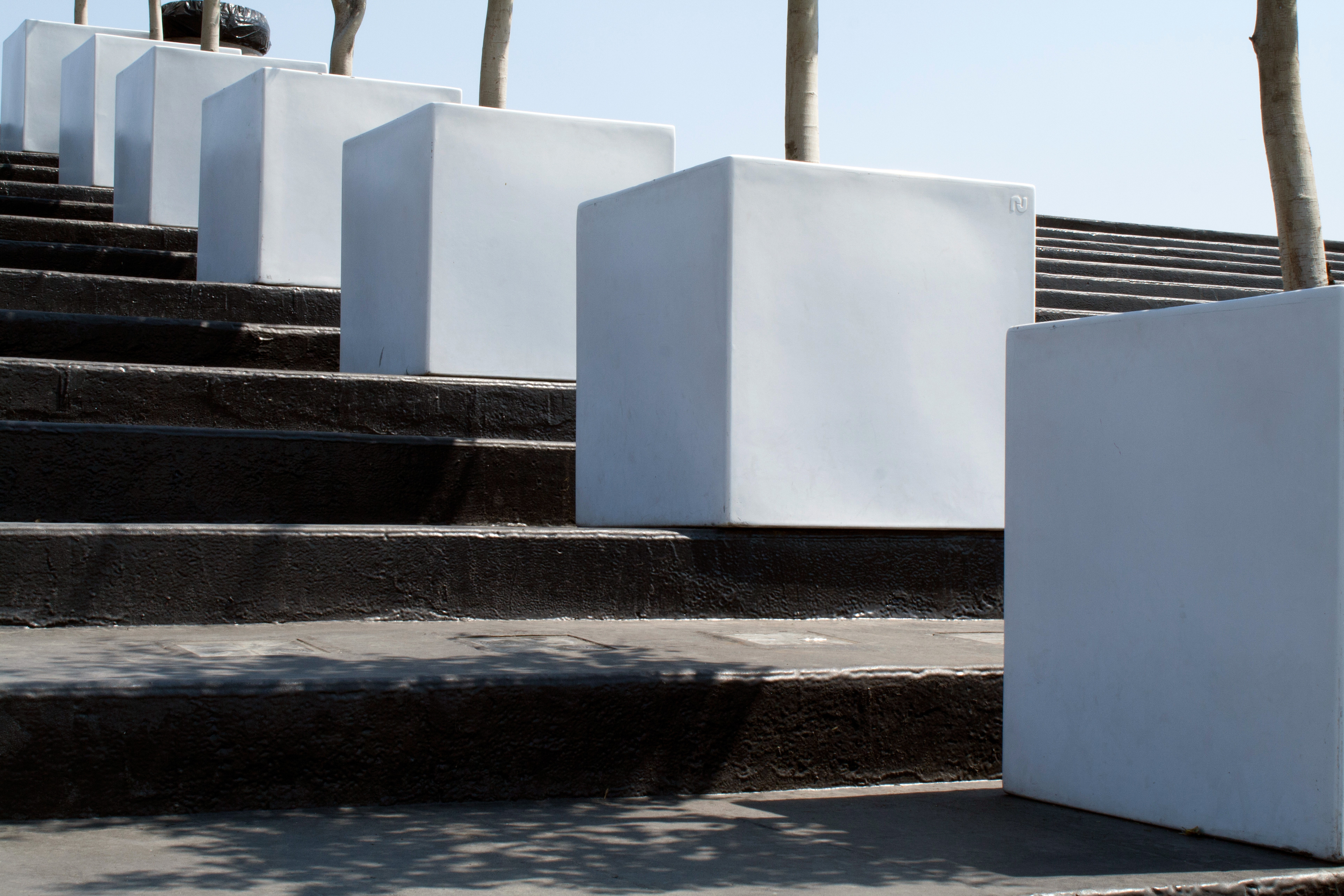 white square planter