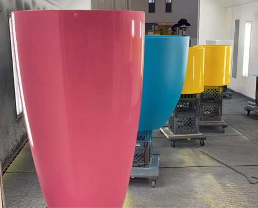 colorful planters