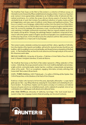 The AmeRícan Poet: Essays on the Work of Tato Laviera Back Cover