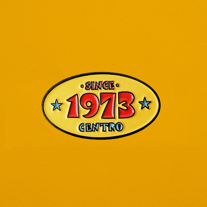 Soft enamel pin saying Sine 1973, celebrating the founding year of the Center for Puerto Rican Studies