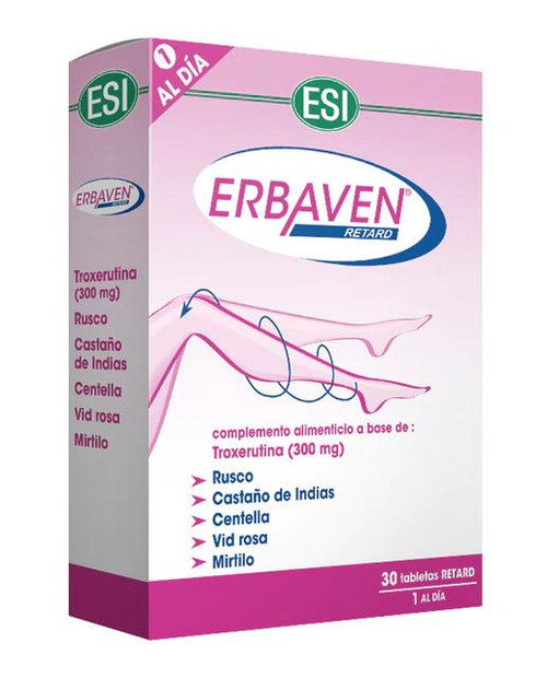 Tabletas para la circulación venosa erbaven retard esi