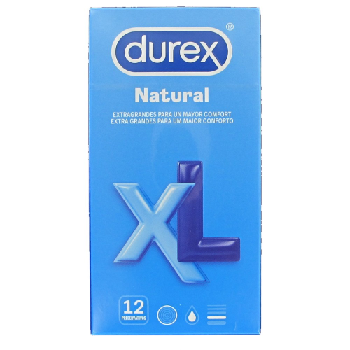 Durex profiláctico natural xl preservativos 12 unidades