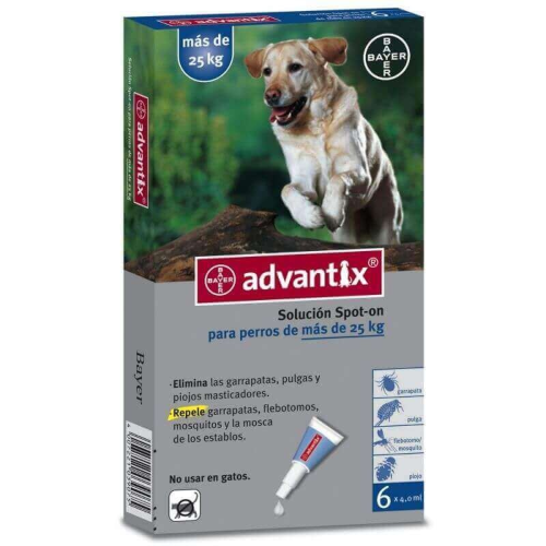 Pipetas advantix spot on +25 kg