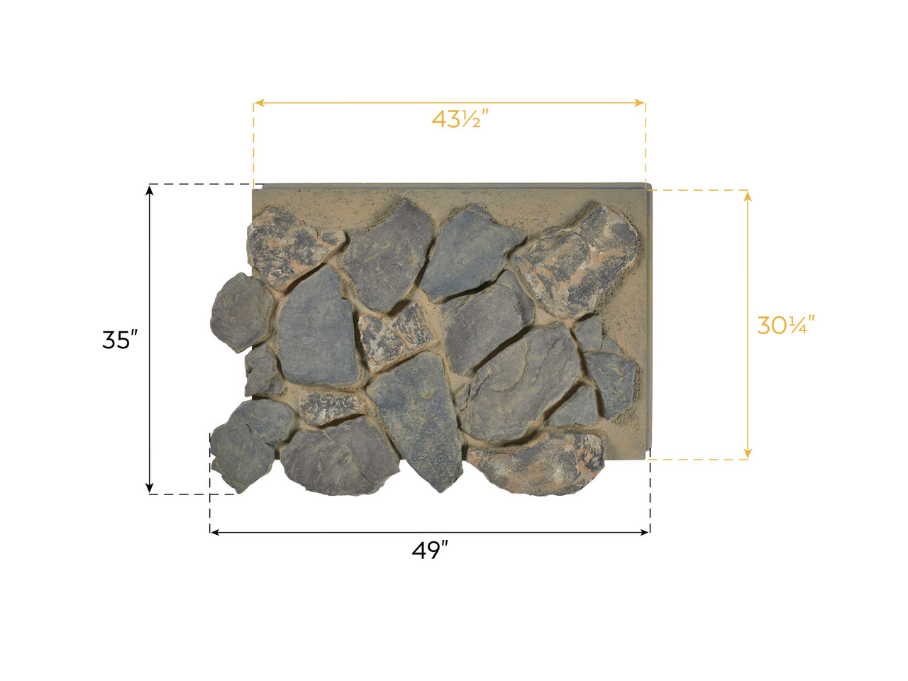 Sardis Fieldstone Faux Stone Wall Panel - Tall