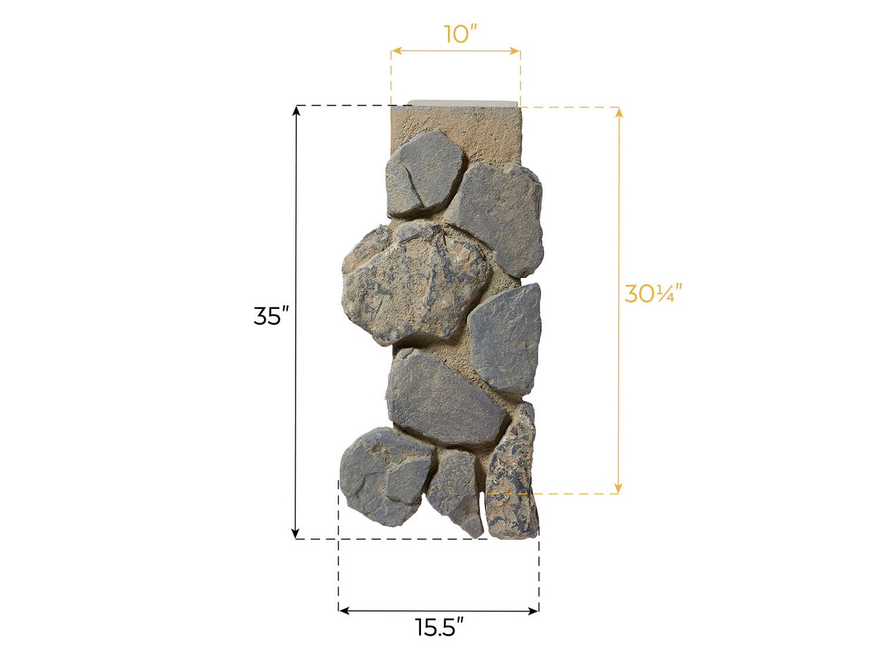 Sardis Fieldstone Interlocking Right Endcap