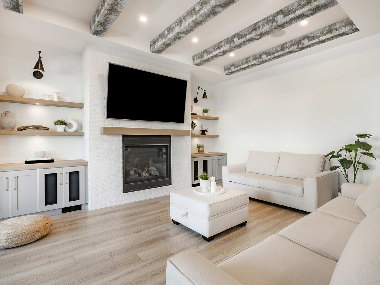 Wire Brushed Natural Wood Beam | AZ Faux