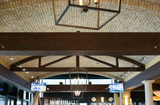 Commercial Space Transformation with Faux Wood Beams