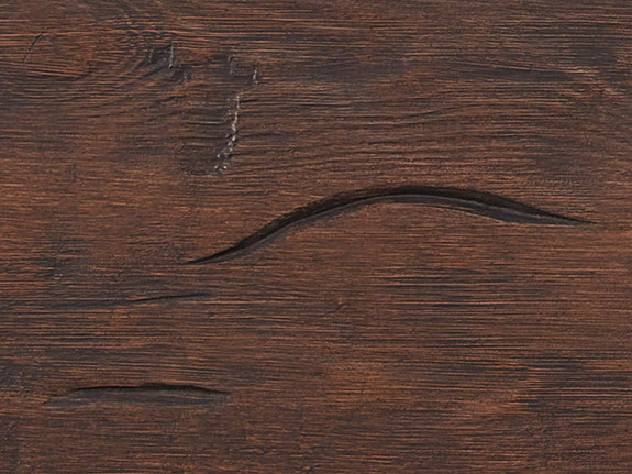 Zoomed-in texture detail of the Hewn Recessed Wood Header Beam by AZ Faux