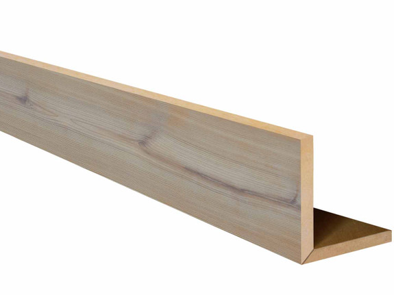Wire Brushed Natural Wood L-Header