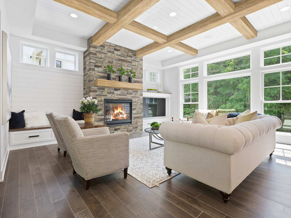Barnboard Natural Wood Beams in Nordic Natural