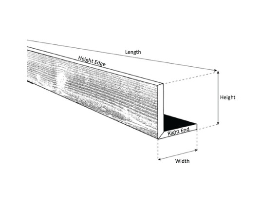 Saw Cut Faux Wood L-Header