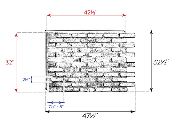 Rustic Faux Brick Wall Panel