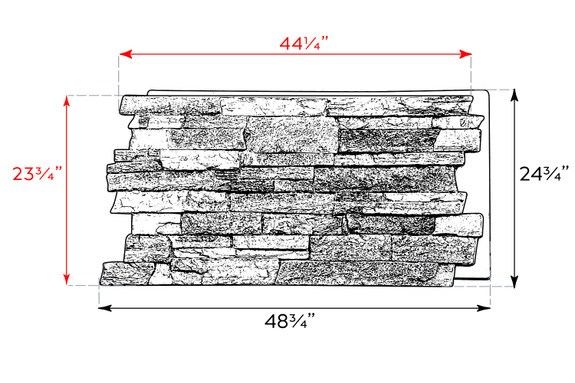 Dimensions of Fargo Dry Stack Faux Stone Wall Panel