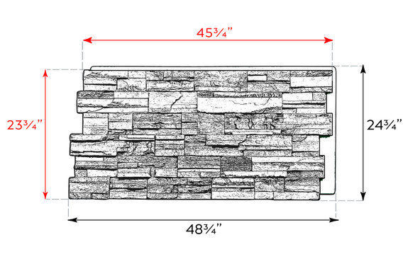Lexington Dry Stack Faux Stone Wall Panel