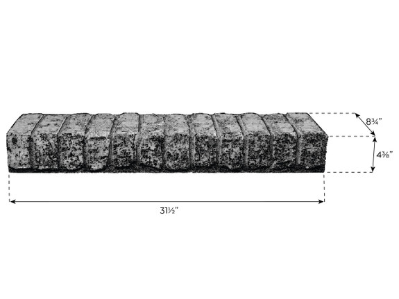 Dimensional Measurement of Rustic Wraparound Brick Trim