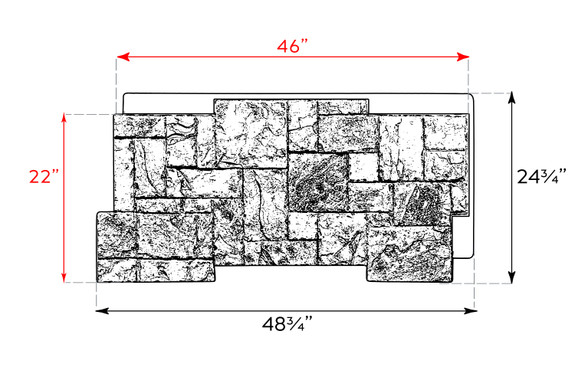 Asheville Block Faux Stone Wall Panel Dimensions