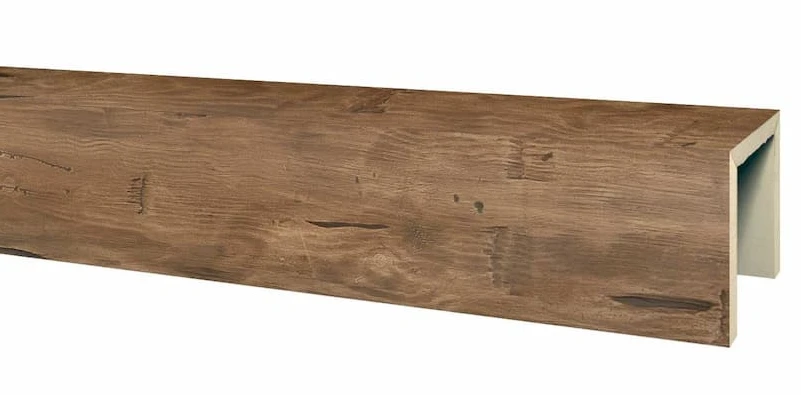 Hewn Faux Wood Beams in Cappuccino
