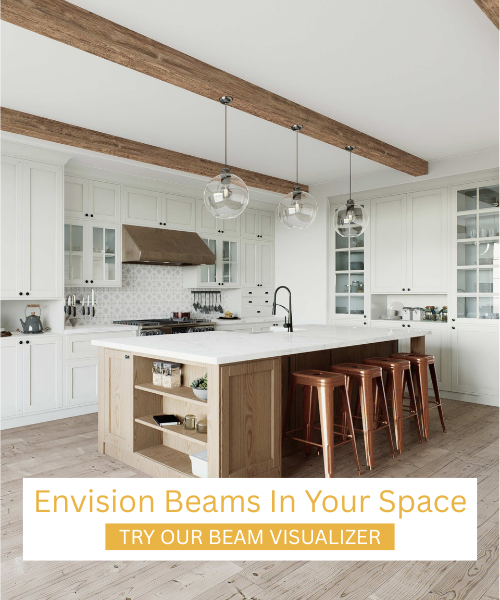 Try AZ Faux beam visualizer to what size to order your beams