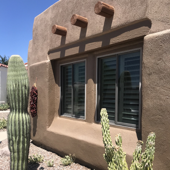 Viga Tails on exterior of home from AZ Faux