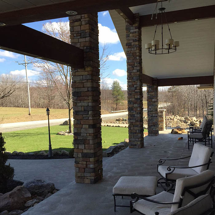 outdoor exterior shot back porch area