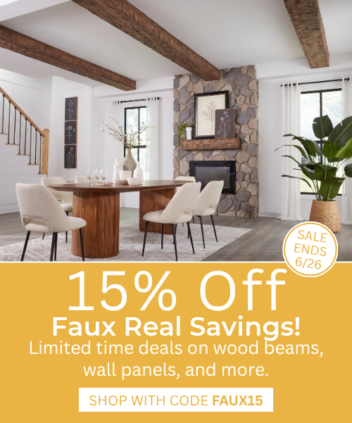 SAVE 15% with code FAUX15