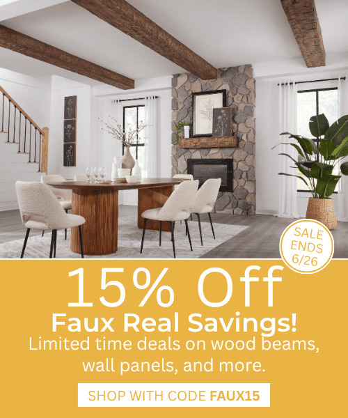 Save 15% now with code FAUX15