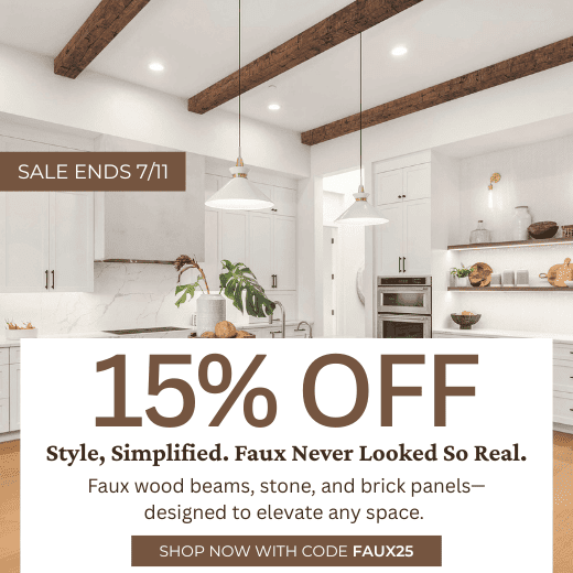 FAUX25 - Save 15% Now with code FAUX25