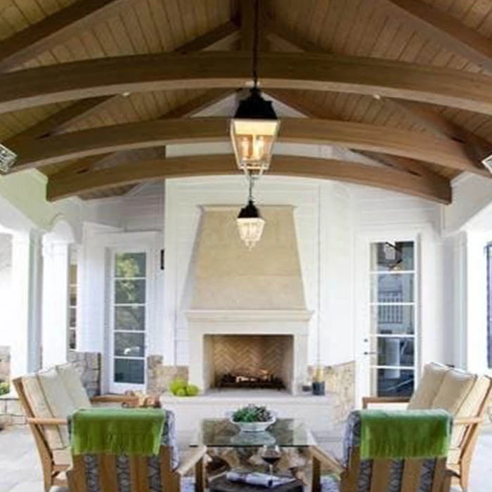 outdoor exterior shot outdoor fireplace