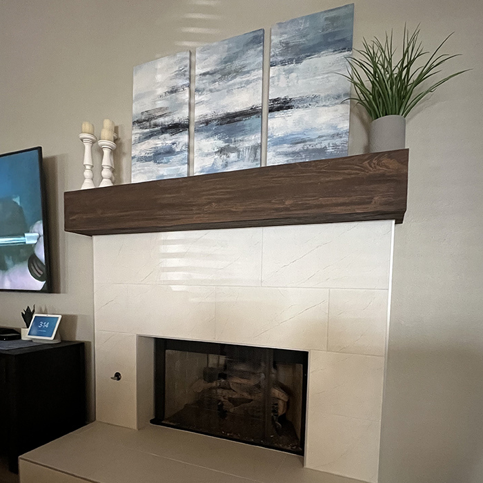 Old Barn Faux Wood Mantel Fireplace