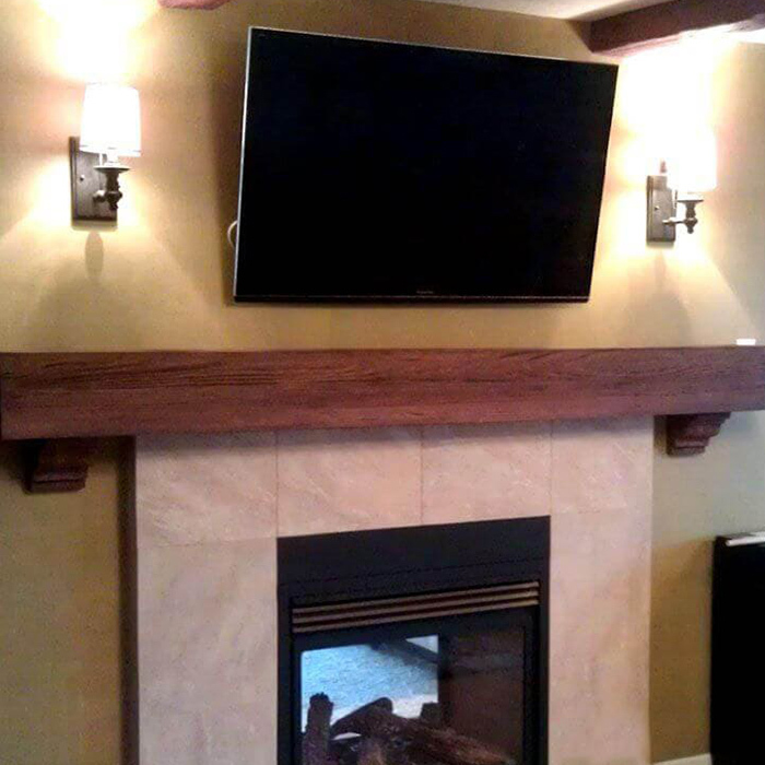 Old Barn Mantel Fireplace
