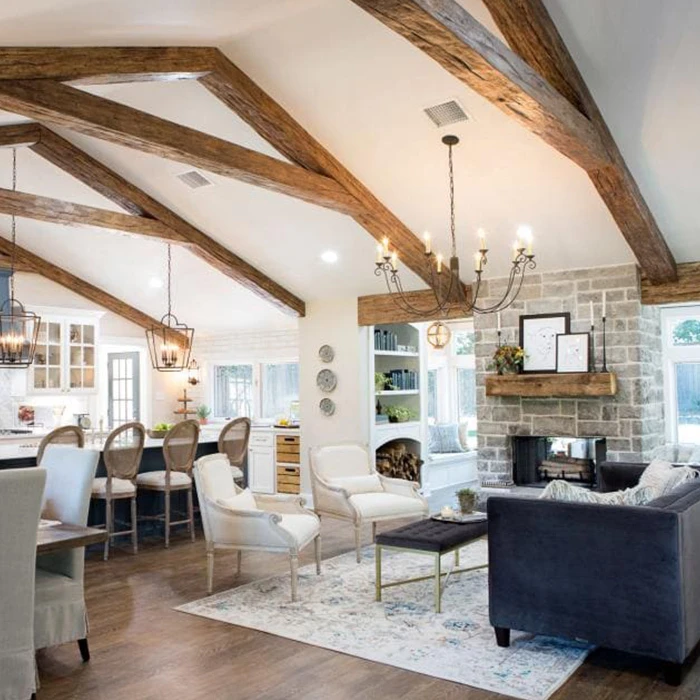 living room & kitchen
