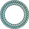Zorigs Mosaic Mirror, Wall Art Décor – Handcrafted Decorative Wall Mirror, White and Dark Turquoise Mosaic Mirror, 24” Frame, 15" Round Mirror for Hallway, Bedroom, Bathroom, Living Room