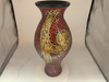 Zorigs Floor Vase, 24 Inch Mosaic Vase – Tall Cylinder Made of Terracotta with Ruby Red and Gold Glass Mosaic Pieces – Handcrafted Decorative Home Décor Accent Piece for Bedroom, Living Room, Office