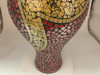 Zorigs Floor Vase, 24 Inch Mosaic Vase – Tall Cylinder Made of Terracotta with Ruby Red and Gold Glass Mosaic Pieces – Handcrafted Decorative Home Décor Accent Piece for Bedroom, Living Room, Office