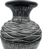 Zorigs Floor Vase, 24 Inch Mosaic Vase – Tall Cylinder Made of Terracotta with Grey and Black Glass Mosaic Pieces – Handcrafted Decorative Home Décor Accent Piece for Bedroom, Living Room, Office