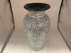 Zorigs Floor Vase, 24 Inch Mosaic Vase – Tall Cylinder Made of Terracotta with Grey Glass Mosaic Pieces – Handcrafted Decorative Home Décor Accent Piece for Bedroom, Living Room, Office
