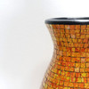 Zorigs Floor Vase, 24 Inch Mosaic Vase – Tall Cylinder Made of Terracotta with Orange Glass Mosaic Pieces – Handcrafted Decorative Home Décor Accent Piece for Bedroom, Living Room, Office