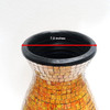 Zorigs Floor Vase, 24 Inch Mosaic Vase – Tall Cylinder Made of Terracotta with Orange Glass Mosaic Pieces – Handcrafted Decorative Home Décor Accent Piece for Bedroom, Living Room, Office
